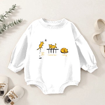 Discover Cat Olympics Baby Romper Sweatshirts