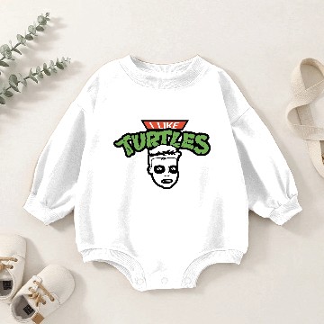 Discover I Like Turtles Baby Romper Sweatshirts