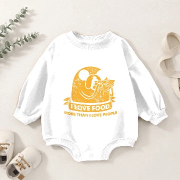 Discover I love food Baby Romper Sweatshirts