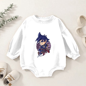 Discover Black Goku Chibi] Baby Romper Sweatshirts