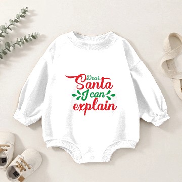 Discover Dear Santa I can explain Baby Romper Sweatshirts