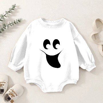 Discover Halloween Goofy Ghost Face Smile Baby Romper Sweatshirts