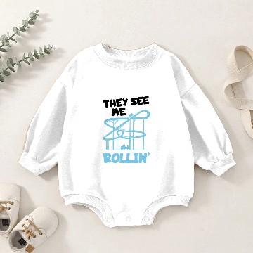 Discover They See Me Rollin Roller Coaster Ferris Amusement Baby Romper Sweatshirts