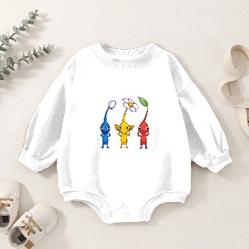 Discover Three wise pikmin Baby Romper Sweatshirts