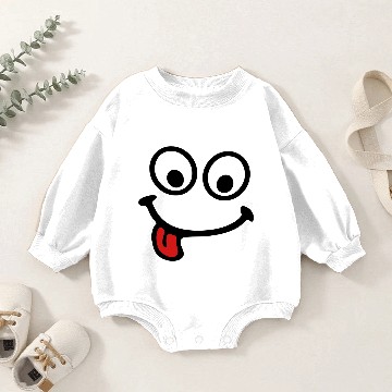 Discover Smiley Face Baby Romper Sweatshirts