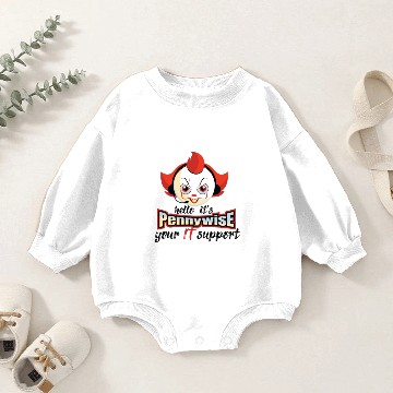 Discover Thriller Killer Clown Information Technology Merge Baby Romper Sweatshirts