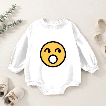 Discover Smiley Face Rolling Eyes Baby Romper Sweatshirts