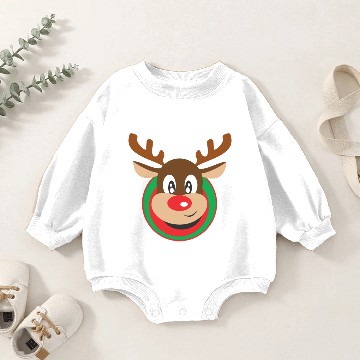 Discover reindeer Baby Romper Sweatshirts