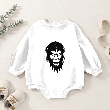 Discover monkey face Baby Romper Sweatshirts