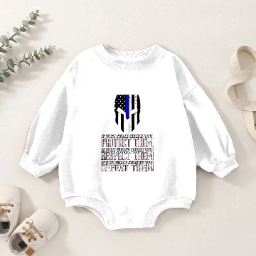 Discover American Warrior Spartan Helmet I Thin Blue Line Baby Romper Sweatshirts