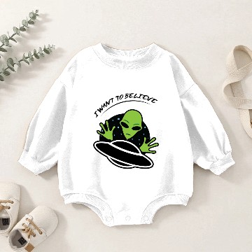 Discover I want to believe Baby Romper Sweatshirts