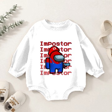 Discover Among Us - Impostor - Super Mario Baby Romper Sweatshirts