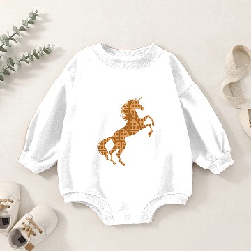 Discover Unicorn Waffle Pattern Symbol Baby Romper Sweatshirts Waffles Baby Romper Sweatshirts