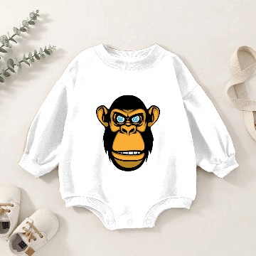 Discover Monkey Face 33 Baby Romper Sweatshirts