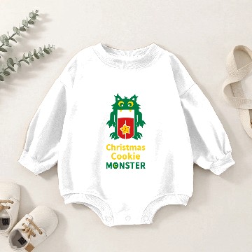 Discover Christmas cookie monster Baby Romper Sweatshirts