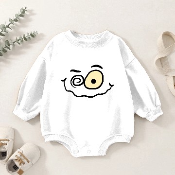 Discover Crazy funny insane smiley face Baby Romper Sweatshirts