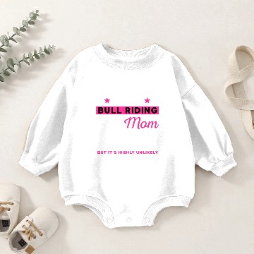 Discover Bull Riding Mom Baby Romper Sweatshirts