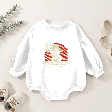 Discover John Wayne- Wave The Flag Baby Romper Sweatshirts