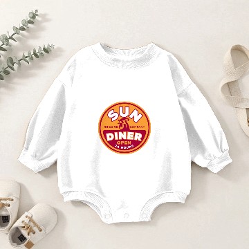 Discover Sun Diner Record Rooster Baby Romper Sweatshirts