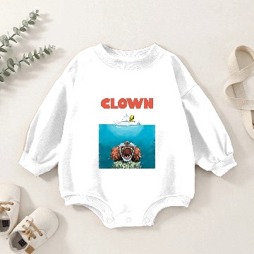 Discover Clown Jaws Teeth Boat  Baby Romper Sweatshirts