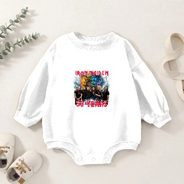Discover Iron Maiden 50 Year 1975-2025  Baseball Tees Baby Romper Sweatshirts