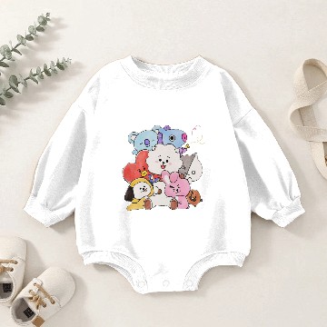Discover BT21 Hooded Baby Romper Sweatshirts