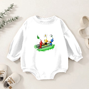 Discover Pikmin Who Baby Romper Sweatshirts