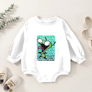 Discover Nick 90s Invader Zim Gir Impending Dooom Song Baby Romper Sweatshirts