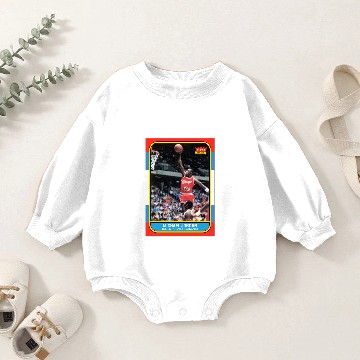 Discover Michael Jordan Fleer '86 Card - Paraholix - Baby Romper Sweatshirts