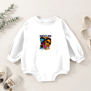 Discover Vintage Kid Cudi 90s Bootleg Baby Romper Sweatshirts