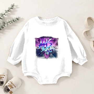 Discover American Horror Story Neon Grid Logo Pullover Baby Romper Sweatshirts