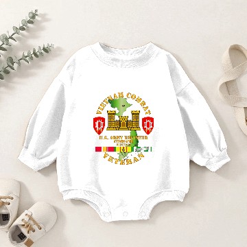 Discover Vietnam Combat Engineer - Engineer Command Vietnam w SVC - Combat - Baby Romper Sweatshirts