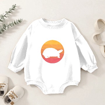 Discover Retro Vintage Box Turtle - Box Turtle - Baby Romper Sweatshirts