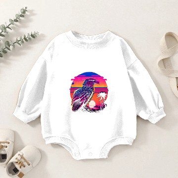 Discover Retro Aesthetic Bald Eagle Baby Romper Sweatshirts