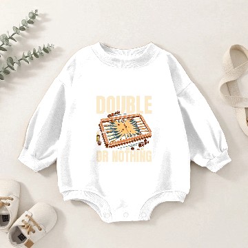 Discover Backgammon Player Strategy Board Game Dice Game 4 Baby Romper Sweatshirts