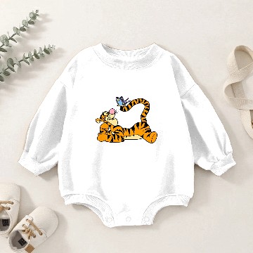 Discover Disney Tigger with Butterfly Baseball Jackets Baby Romper Sweatshirts
