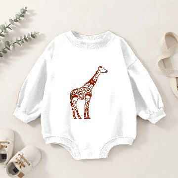 Discover Giraffe Pet Mandala Baby Romper Sweatshirts