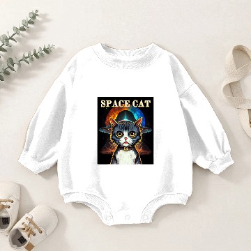 Discover Aliens UFO Cat Meme Baby Romper Sweatshirts