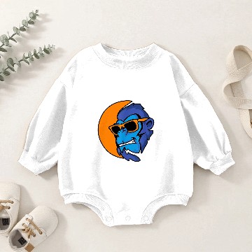 Discover Gorilla Pet Monkey Sunglasses Baby Romper Sweatshirts