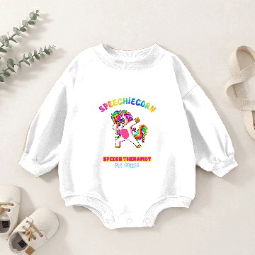 Discover Speech Language Pathologist Funny Speech Unicorns Therapy Baby Romper Sweatshirts