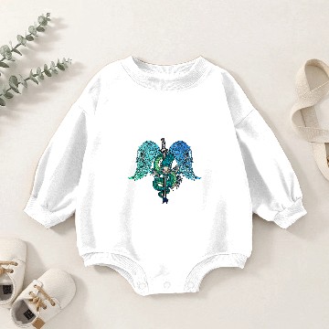 Discover Dragon Pet swords Angel Wings Zip Baby Romper Sweatshirts