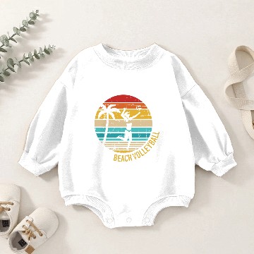 Discover Beach Volleyball Baby Romper Sweatshirts