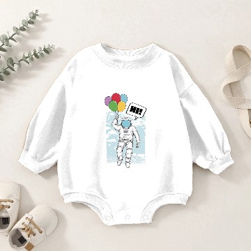 Discover Astronaut Balloon Planetary Science Baby Romper Sweatshirts