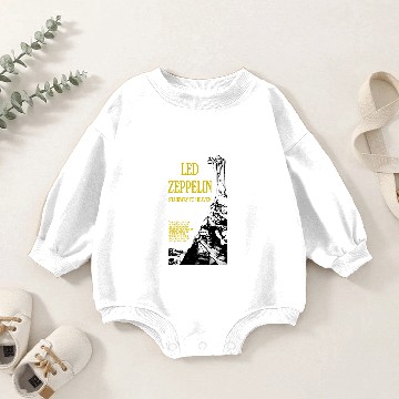 Discover Vintage LE.D ZE.PP.ELIN Distressed Bandtee Baby Romper Sweatshirts