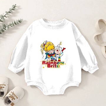 Discover Rainbow Brite Classic Zip Baby Romper Sweatshirts