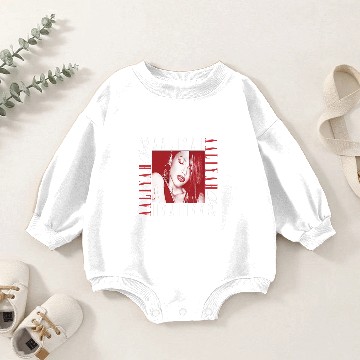 Discover Aaliyah Squared Logo Pullover Baby Romper Sweatshirts