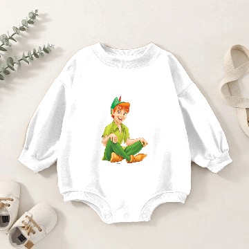 Discover Peter Pan Sitting Down Baby Romper Sweatshirts