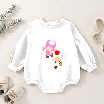 Discover Toad Toadette Blue Edition Baby Romper Sweatshirts