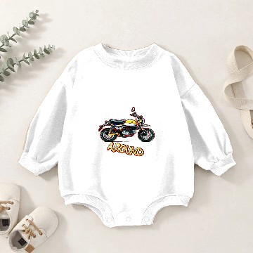 Discover Monkey Around 2Motorcycle Scooter Baby Romper Sweatshirts