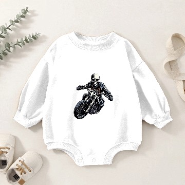 Discover Motorcycle Skeleton Baby Romper Sweatshirts